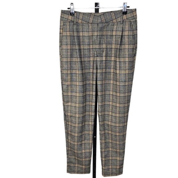 Oak + Fork Woman’s Plaid Highrise Pleated Trouser - Picture 1 of 4